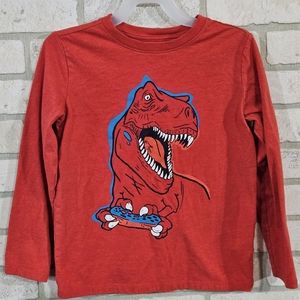 Cat & Jack Dinosaur Gamer Graphic Long Sleeve Size S (6/7)